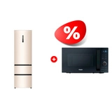 Жиынтық Haier микротолқынды пеші HMG-DG207BA TD0045532 + Холодильник Haier A4F639CGGU1 