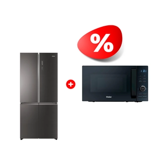 Комплект Микроволновая печь Haier HMG-DG207BA TD0045532 + Холодильник Haier HTF-508DGS7RU 