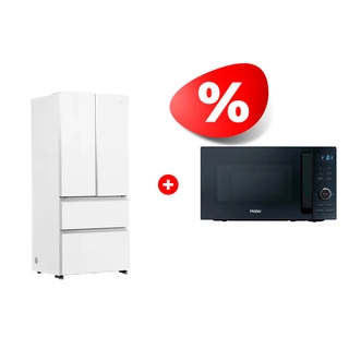 Комплект Микроволновая печь Haier HMG-DG207BA TD0045532 + Холодильник Haier HB18FGWAAARU