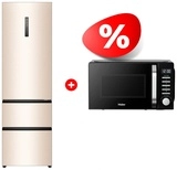 Комплект Микроволновая печь Haier HMB-DG208BA TD0045261 + Холодильник Haier A4F639CGGU1 