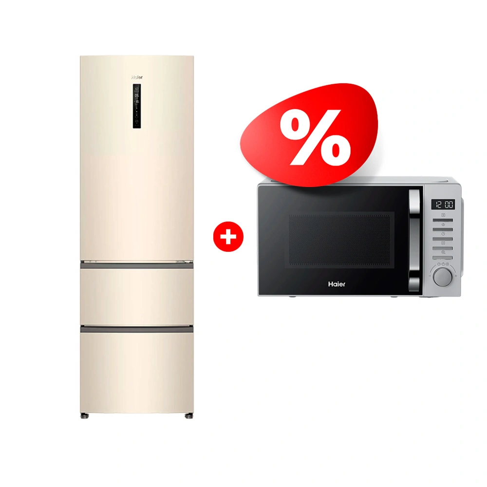 Комплект Микроволновая печь Haier HMB-DM208SA + Холодильник Haier A4F637CCMVU1 