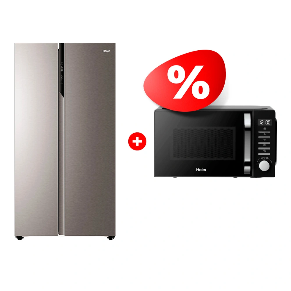 Жиынтық Haier микротолқынды пеші HMB-DM208BA + Haier тоңазытқышы HRF-541DM7RU 