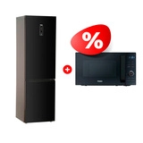Комплект Микроволновая печь Haier HMG-DG207BA TD0045532 + Холодильник Haier C2F637CGBG 