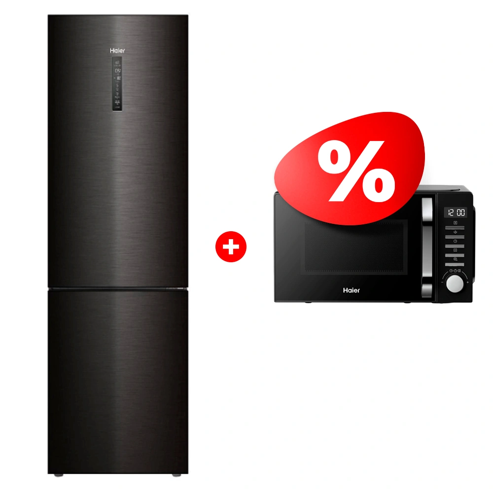 Комплект СВЧ-печь Haier HMB-DM208BA + Холодильник Haier C4F740CBXGU1 