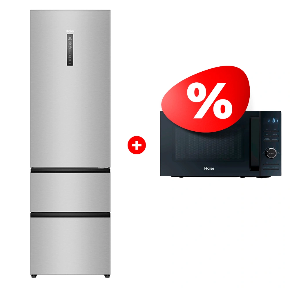 Жиынтық Haier микротолқынды пеші HMG-DG207BA TD0045532 + Haier тоңазытқышы A4F639CXMVU1 