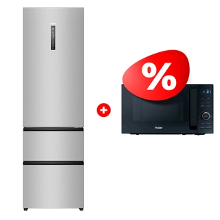 Комплект Микроволновая печь Haier HMG-DG207BA TD0045532 + Холодильник Haier A4F639CXMVU1 