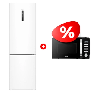 Комплект Микроволновая печь Haier HMB-DG208BA TD0045261 + Холодильник Haier C4F640CWU1 