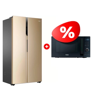 Комплект Микроволновая печь Haier HMG-DG207BA TD0045532 + Холодильник Haier HRF-541DG7RU 