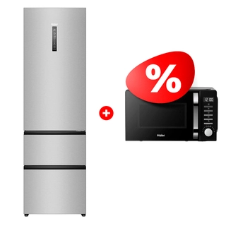 Комплект СВЧ-печь Haier HMB-DM208BA + Холодильник Haier A4F639CXMVU1 