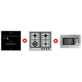 Комплект Встраиваемая микроволновая печь Haier HMX-BDG259LX + Встраиваемый духовой шкаф Haier HOX-FP3AGB + Газовая варочная поверхность Haier HHX-M64CWFX 