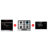 Жиынтық Haier  кіріктірілетін микротолқынды пеші HMX-BTG259B + Кіріктірілетін пеш Haier HOX-FP5RABX + Haier газ пісіру беті HHX-M64CNX 