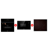 Комплект Встраиваемая микроволновая печь Haier HMX-BTG259B + Стеклокерамическая варочная поверхность Haier HHY-C64NVTB + Встраиваемый духовой шкаф Haier HOX-FP3AGB 