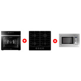 Комплект Встраиваемая микроволновая печь Haier HMX-BDG259LX + Встраиваемый духовой шкаф Haier HOQ-F5AAGB + Газовая варочная поверхность Haier HHX-G64CNB 