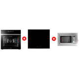 Комплект Встраиваемая микроволновая печь Haier HMX-BDG259LX + Стеклокерамическая варочная поверхность Haier HHY-C64RVB + Встраиваемый духовой шкаф Haier HOQ-F5AAGB 