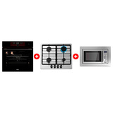 Комплект Встраиваемая микроволновая печь Haier HMX-BDG259LX + Встраиваемый духовой шкаф Haier HOX-FP5RAGB + Газовая варочная поверхность Haier HHX-M64CNX 