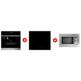 Жиынтық Haier  кіріктірілетін микротолқынды пеші HMX-BDG259LX + Haier шыны керамикалық плитасы HHY-C64RVB + Haier кіріктірілетін тұмша шкафы HOX-FP3ABX 