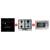 Комплект Встраиваемая микроволновая печь Haier HMX-BDG259LX + Встраиваемый духовой шкаф Haier HOX-FP3AGB + Газовая варочная поверхность Haier HHX-M64CNX 