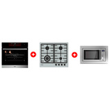 Комплект Встраиваемая микроволновая печь Haier HMX-BDG259LX + Встраиваемый духовой шкаф Haier HOX-FP5RABX + Газовая варочная поверхность Haier HHX-M64CWFX 