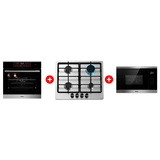 Жиынтық Haier  кіріктірілетін микротолқынды пеші HMX-BTG259X + Кіріктірілетін пеш Haier HOX-FP5RABX + Haier газ пісіру беті HHX-M64CNX 