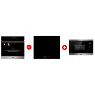 Комплект Встраиваемая микроволновая печь Haier HMX-BTG259X + Стеклокерамическая варочная поверхность Haier HHY-C64RVB + Встраиваемый духовой шкаф Haier HOX-FP3ABX 