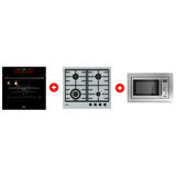 Жиынтық Haier  кіріктірілетін микротолқынды пеші HMX-BDG259LX + Haier кіріктірілетін тұмша шкафы HOX-FP5RAGB + Haier газ пісіру беті HHX-M64CWFX 