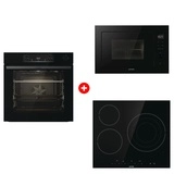 Комплект Встраиваемая микроволновая печь Gorenje BM251M2BG + Стеклокерамическая варочная панель Gorenje ECT632BSCE + Встраиваемый духовой шкаф Gorenje BSA6737E15BG 