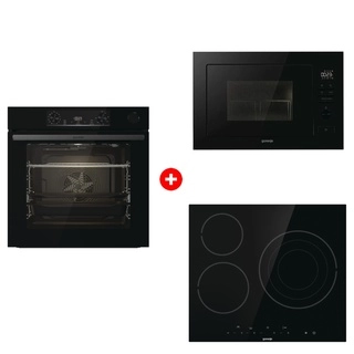 Комплект Встраиваемая микроволновая печь Gorenje BM251M2BG + Стеклокерамическая варочная панель Gorenje ECT632BSCE + Встраиваемый духовой шкаф Gorenje BSA6737E15BG 