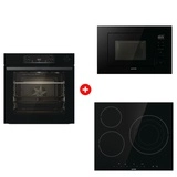 Комплект Встраиваемая микроволновая печь Gorenje BM201M2BG + Стеклокерамическая варочная панель Gorenje ECT632BSCE + Встраиваемый духовой шкаф Gorenje BSA6737E15BG 