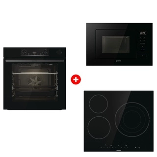 Жиынтық Встраиваемая микроволновая печь Gorenje BM201M2BG + Стеклокерамическая варочная панель Gorenje ECT632BSCE + Встраиваемый духовой шкаф Gorenje BSA6737E15BG 