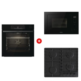 Комплект Встраиваемая микроволновая печь Gorenje BM251M2BG + Встраиваемый духовой шкаф Gorenje BSA6737E15BG + Встраиваемая варочная панель Gorenje G641BHF 