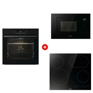 Комплект Встраиваемая микроволновая печь Gorenje BM201M2BG + Стеклокерамическая варочная панель Gorenje ECT646BSCE + Встраиваемый духовой шкаф Gorenje BOS6737E06B 