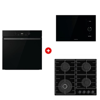 Комплект Встраиваемая микроволновая печь Gorenje BM235G1SYB + Духовой шкаф Gorenje BOS6737E20FBG + Встраиваемая варочная панель Газ Gorenje GTW641BHF 