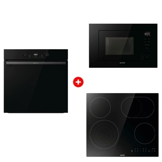 Комплект Встраиваемая микроволновая печь Gorenje BM201M2BG + Стеклокерамическая варочная панель Gorenje ECT646BSCE + Духовой шкаф Gorenje BOS6737E20FBG 