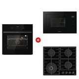 Комплект Встраиваемая микроволновая печь Gorenje BM251M2BG + Встраиваемый духовой шкаф Gorenje BO6737E02NBG + Встраиваемая варочная панель Газ Gorenje GTW641BHF 