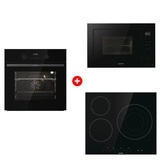 Комплект Встраиваемая микроволновая печь Gorenje BM251M2BG + Стеклокерамическая варочная панель Gorenje ECT632BSCE + Встраиваемый духовой шкаф Gorenje BO6737E02NBG 
