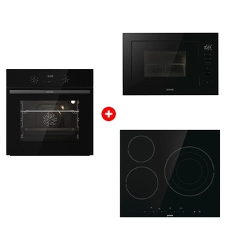 Комплект Встраиваемая микроволновая печь Gorenje BM251M2BG + Стеклокерамическая варочная панель Gorenje ECT632BSCE + Встраиваемый духовой шкаф Gorenje BO6737E02NBG 