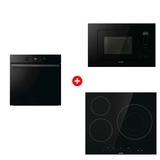 Комплект Встраиваемая микроволновая печь Gorenje BM201M2BG + Стеклокерамическая варочная панель Gorenje ECT632BSCE + Встраиваемый духовой шкаф Gorenje BOS6737E05DBG 