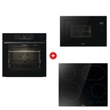 Комплект Встраиваемая микроволновая печь Gorenje BM251M2BG + Стеклокерамическая варочная панель Gorenje ECT646BSCE + Встраиваемый духовой шкаф Gorenje BSA6737E15BG 