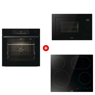 Комплект Встраиваемая микроволновая печь Gorenje BM251M2BG + Стеклокерамическая варочная панель Gorenje ECT646BSCE + Встраиваемый духовой шкаф Gorenje BSA6737E15BG 