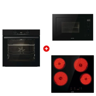 Комплект Встраиваемая микроволновая печь Gorenje BM251M2BG + Стеклокерамическая варочная панель Gorenje ECT64BSCE + Встраиваемый духовой шкаф Gorenje BOS6737E06B 