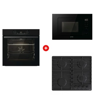 Комплект Встраиваемая микроволновая печь Gorenje BM201M2BG + Встраиваемый духовой шкаф Gorenje BOS6737E06B + Встраиваемая варочная панель Gorenje G641BHF 