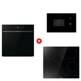 Жиынтық Встраиваемая микроволновая печь Gorenje BM201AG1BG + Стеклокерамическая варочная панель Gorenje ECT646BSCE + Духовой шкаф Gorenje BOS6737E20FBG 
