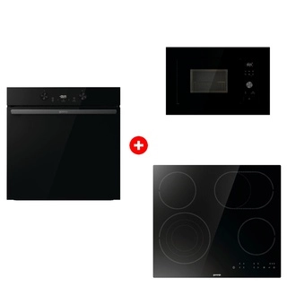 Жиынтық Встраиваемая микроволновая печь Gorenje BM201AG1BG + Стеклокерамическая варочная панель Gorenje ECT646BSCE + Духовой шкаф Gorenje BOS6737E20FBG 