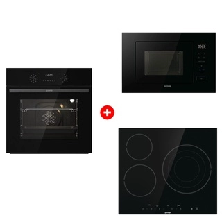 Комплект Встраиваемая микроволновая печь Gorenje BM201M2BG + Стеклокерамическая варочная панель Gorenje ECT632BSCE + Встраиваемый духовой шкаф Gorenje BO6737E02NBG 