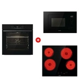Комплект Встраиваемая микроволновая печь Gorenje BM201M2BG + Стеклокерамическая варочная панель Gorenje ECT64BSCE + Встраиваемый духовой шкаф Gorenje BOS6737E06B 