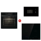 Комплект Встраиваемая микроволновая печь Gorenje BM201AG1BG + Встраиваемый духовой шкаф Gorenje BSA6737E15BG + Индукционная поверхность Gorenje GI6401BSCE 