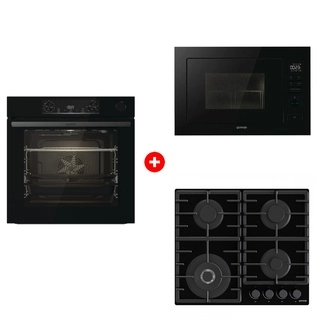 Комплект Встраиваемая микроволновая печь Gorenje BM251M2BG + Встраиваемый духовой шкаф Gorenje BSA6737E15BG + Встраиваемая варочная панель Газ Gorenje GTW641BHF 
