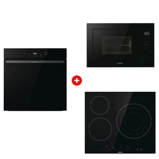 Комплект Встраиваемая микроволновая печь Gorenje BM251M2BG + Стеклокерамическая варочная панель Gorenje ECT632BSCE + Духовой шкаф Gorenje BOS6737E20FBG 