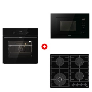Комплект Встраиваемая микроволновая печь Gorenje BM201M2BG + Встраиваемый духовой шкаф Gorenje BO6737E02NBG + Встраиваемая варочная панель Газ Gorenje GTW641BHF 