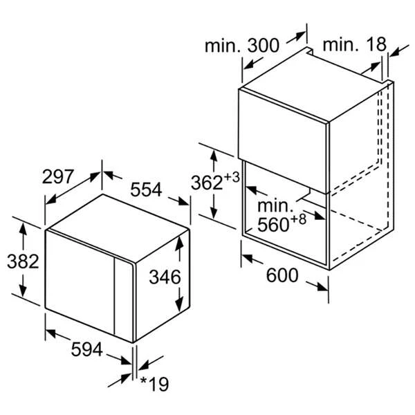 Кіріктірілген микротолқынды пеш Bosch BFL524MW0 - фото 4